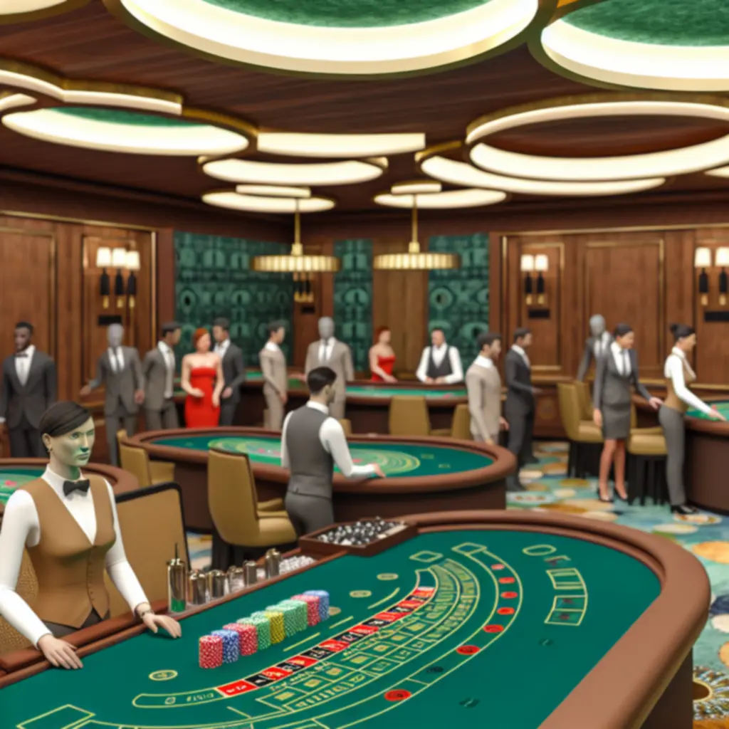 Blackjack- en roulettetafels in een stijlvolle omgeving